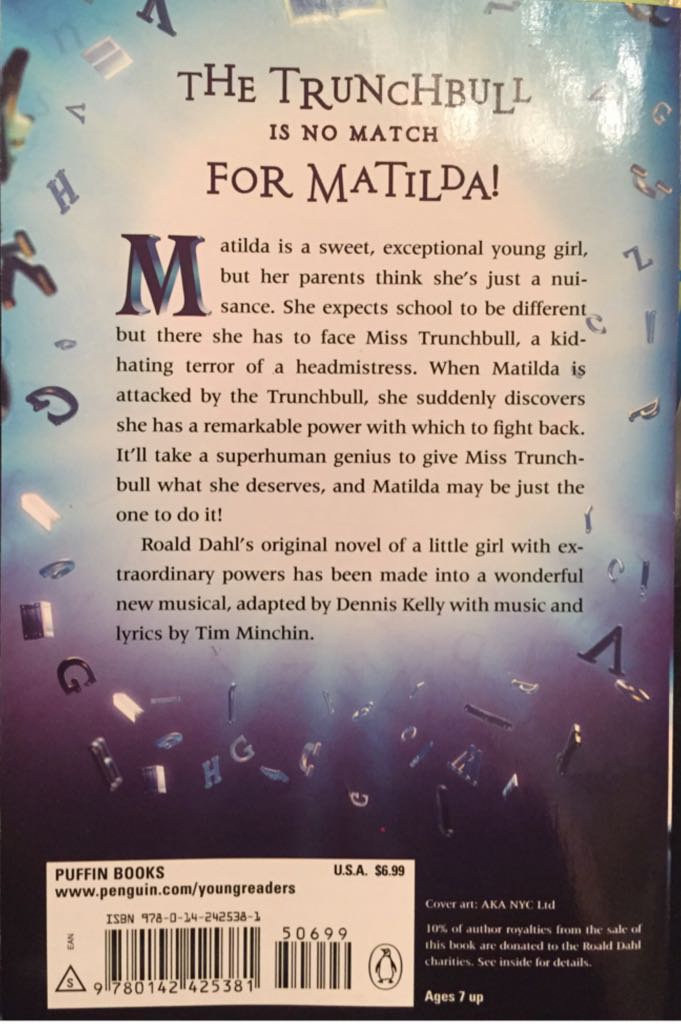 Matilda - Roald Dahl (Penguin Group (USA) - Paperback) book collectible [Barcode 9780224083881] - Main Image 2