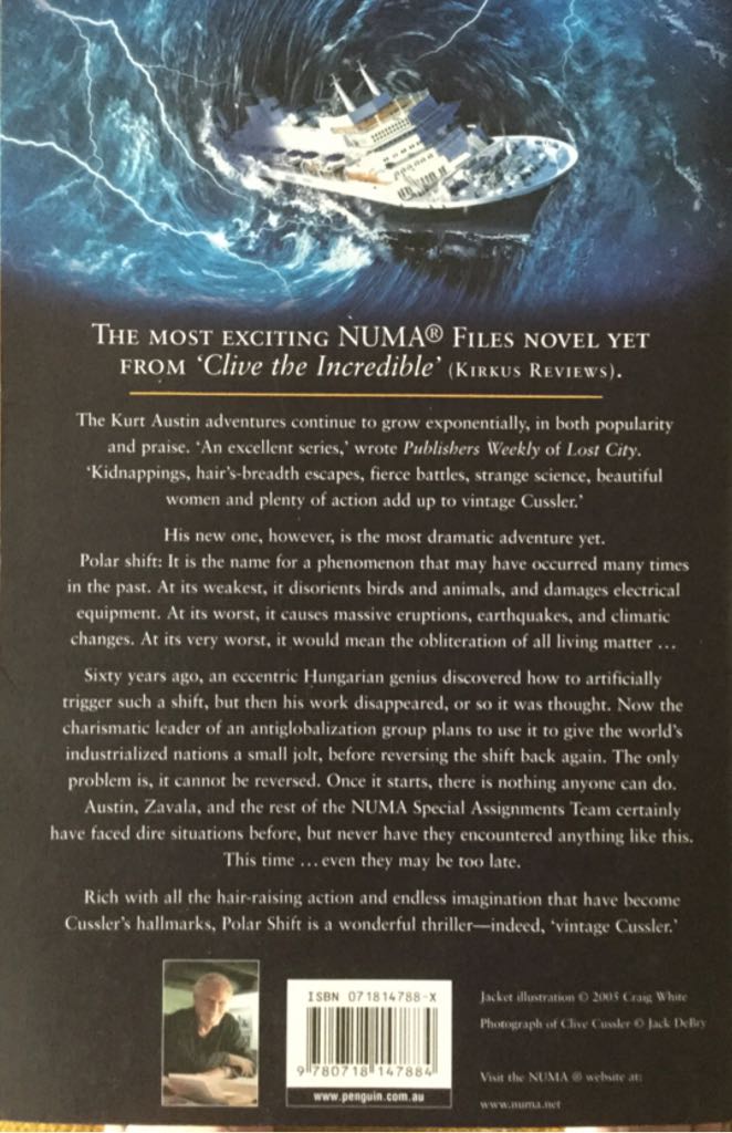 Numa Files6-Polar Shift - Clive Cussler (Penguin Michael Joseph - Trade Paperback) book collectible [Barcode 9780718147884] - Main Image 2