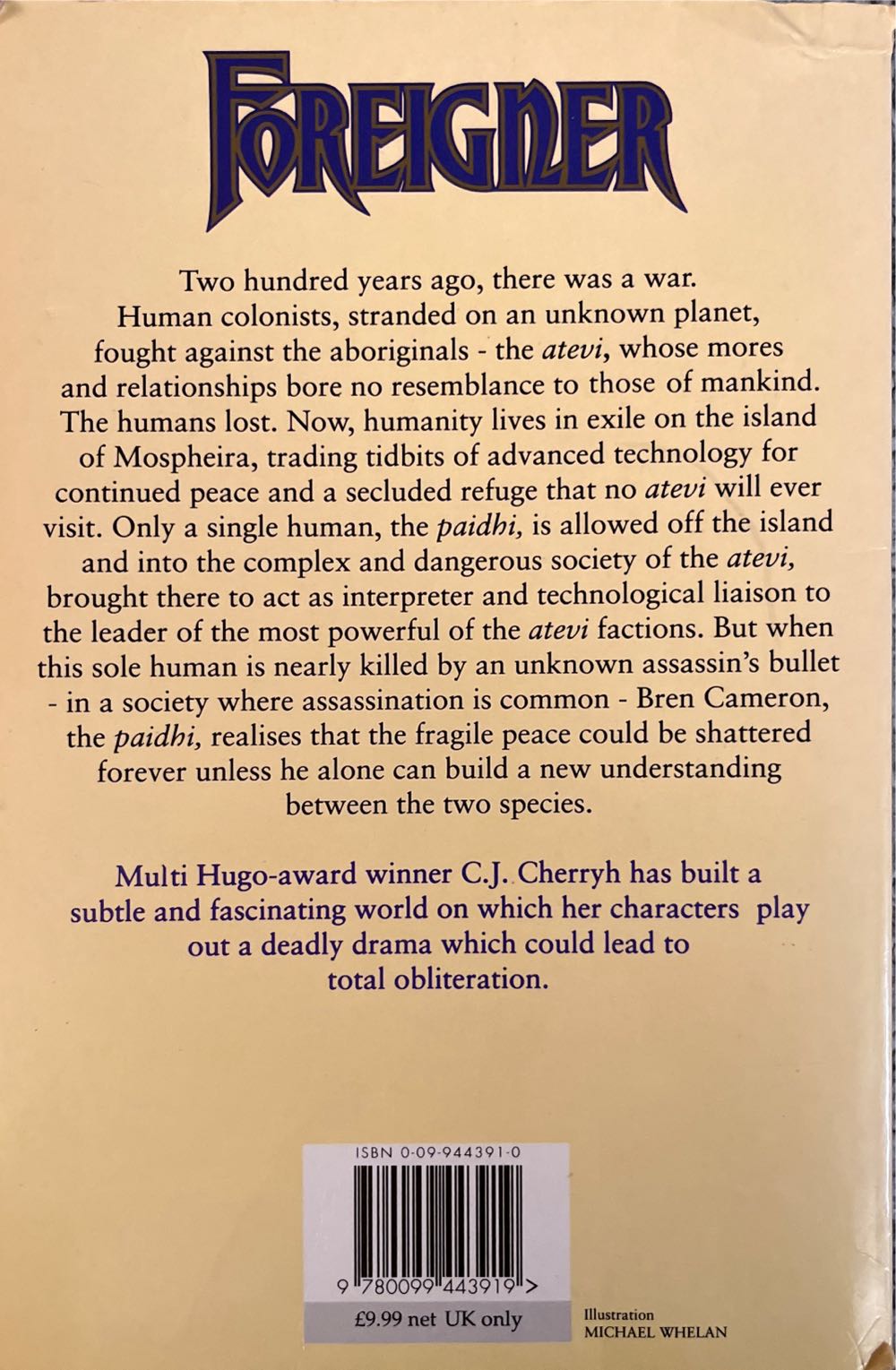 Foreigner - C. J. Cherryh book collectible [Barcode 9780099443919] - Main Image 2