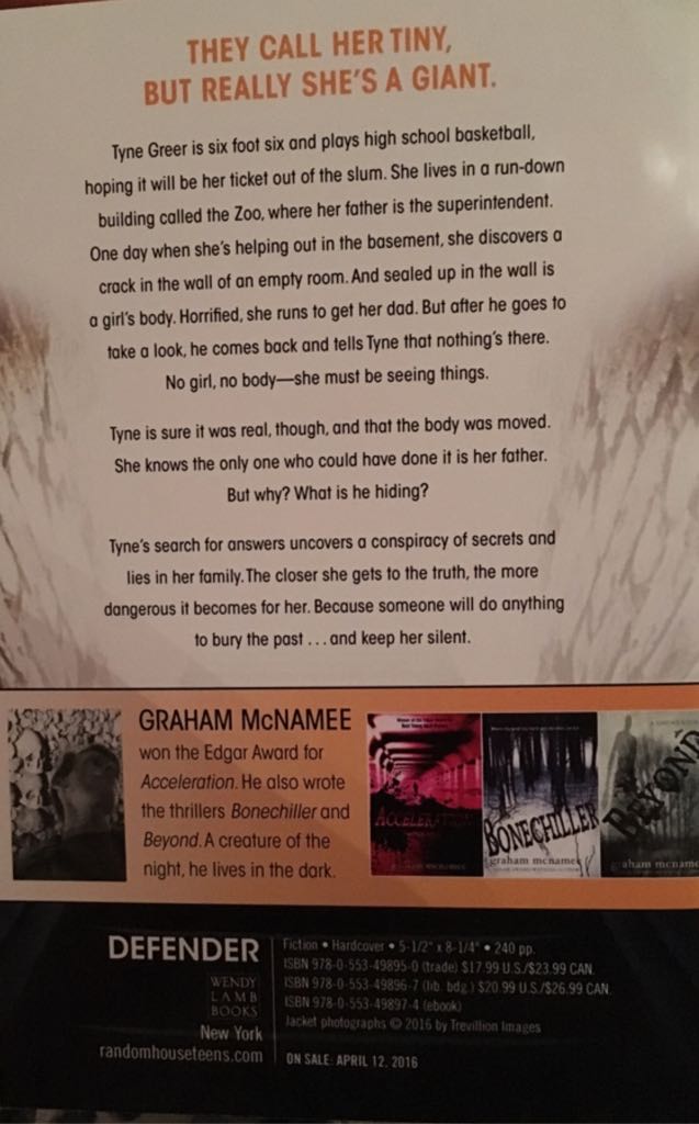 Defender  (Wendy Lamb Books - Paperback) book collectible - Main Image 2