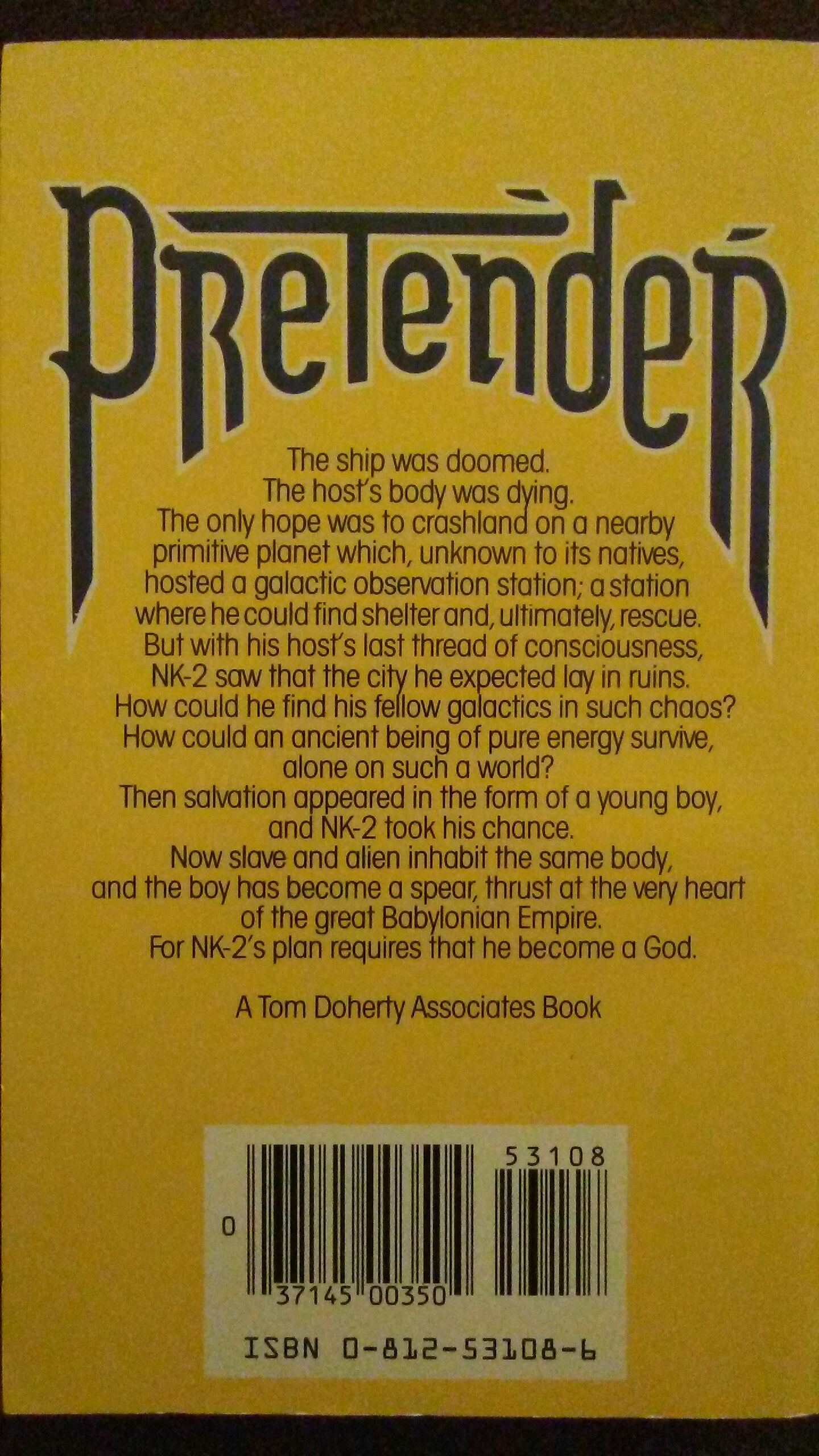 Pretender - Piers Anthony (Tor Science Fiction - Paperback) book collectible [Barcode 9780812531060] - Main Image 2