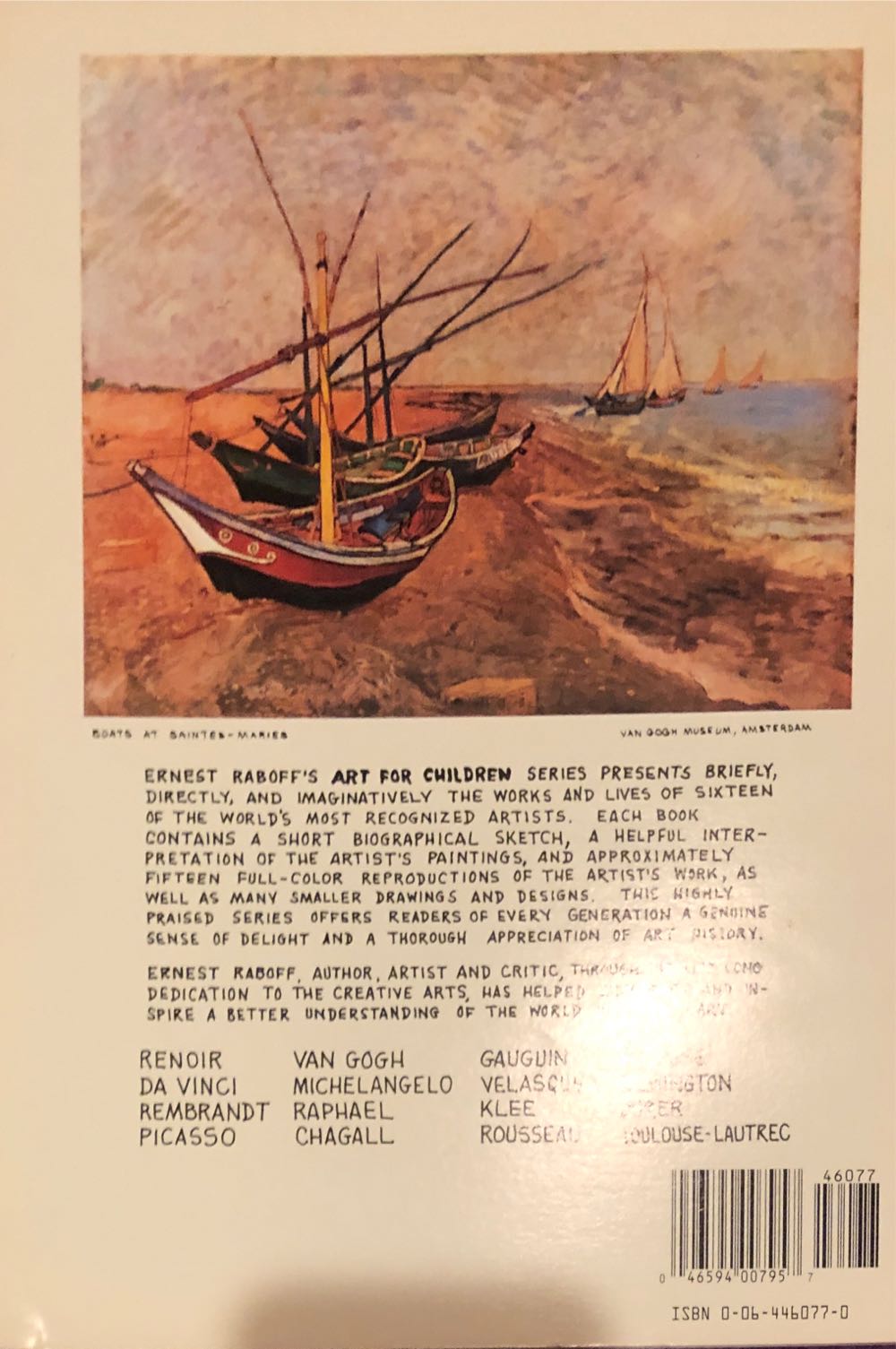 Vincent Van Gogh - Ernest Rabolt (Harper Trophy - Paperback) book collectible [Barcode 9780064460774] - Main Image 2