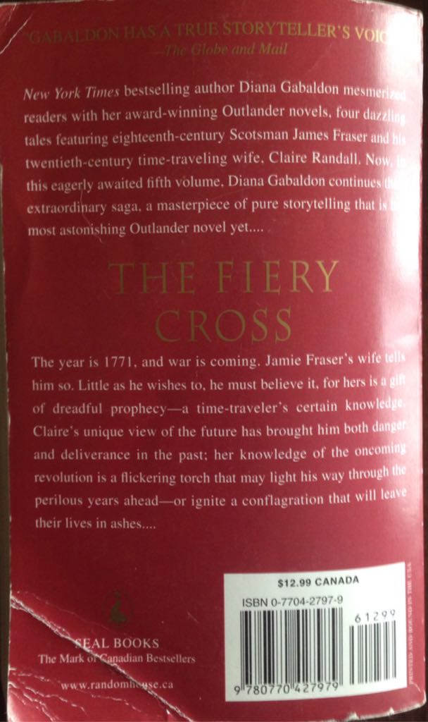 The Fiery Cross - Diana Gabaldon (Gummerus - Paperback) book collectible [Barcode 9780770427979] - Main Image 2