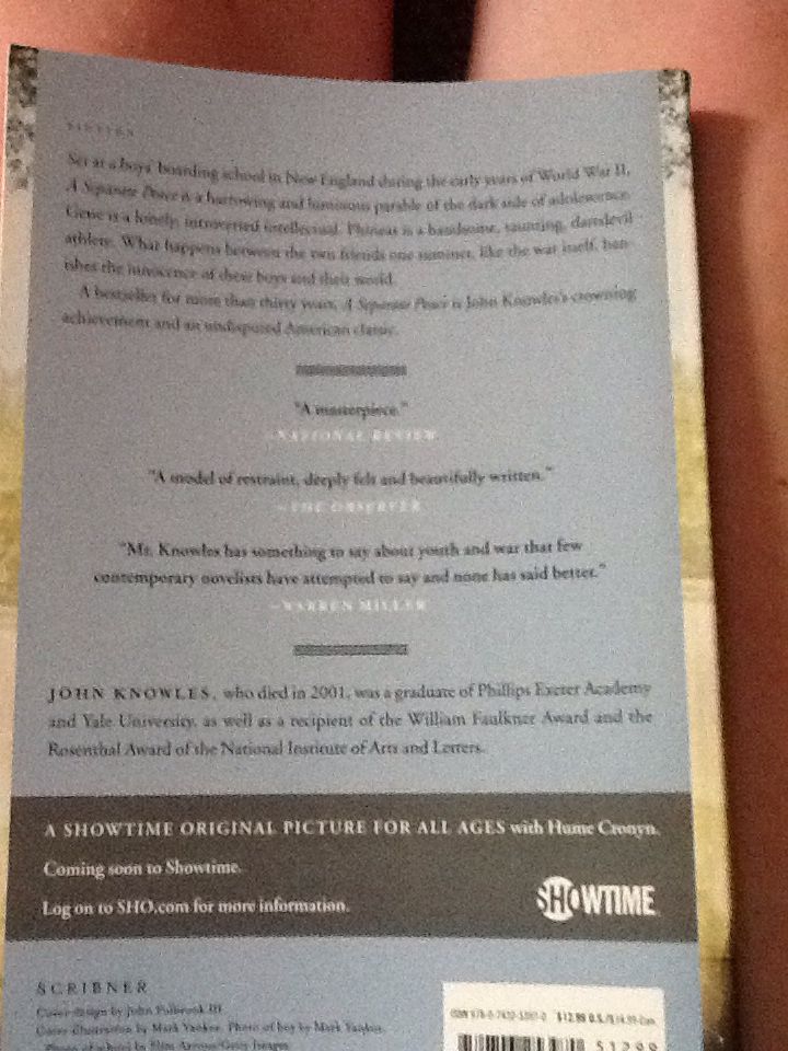 A Separate Peace  book collectible - Main Image 2