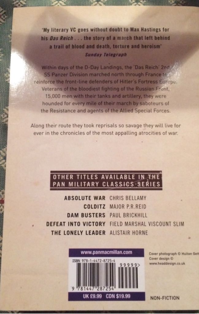 Das Reich - Max Hastings (Pan Books - Paperback) book collectible [Barcode 9781447287254] - Main Image 2