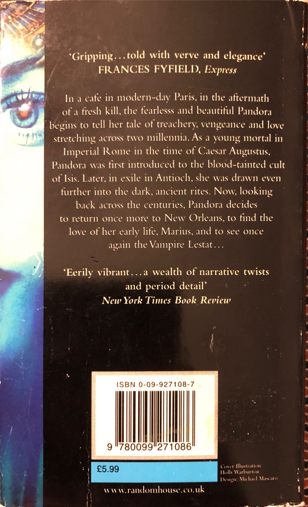 Pandora - Anne Rice (Arrow - Paperback) book collectible [Barcode 9780099271086] - Main Image 2