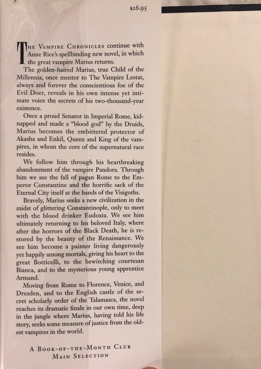 Blood and Gold - Anne Rice (Alfred A Knopf - Hardcover) book collectible [Barcode 9780679454496] - Main Image 4