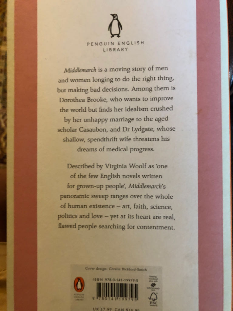 Middlemarch - George Eliot (Penguin Classics - Paperback) book collectible [Barcode 9780141199795] - Main Image 2