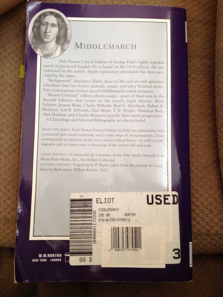 Middlemarch - George Eliot (New York : Norton) book collectible [Barcode 9780393974522] - Main Image 2
