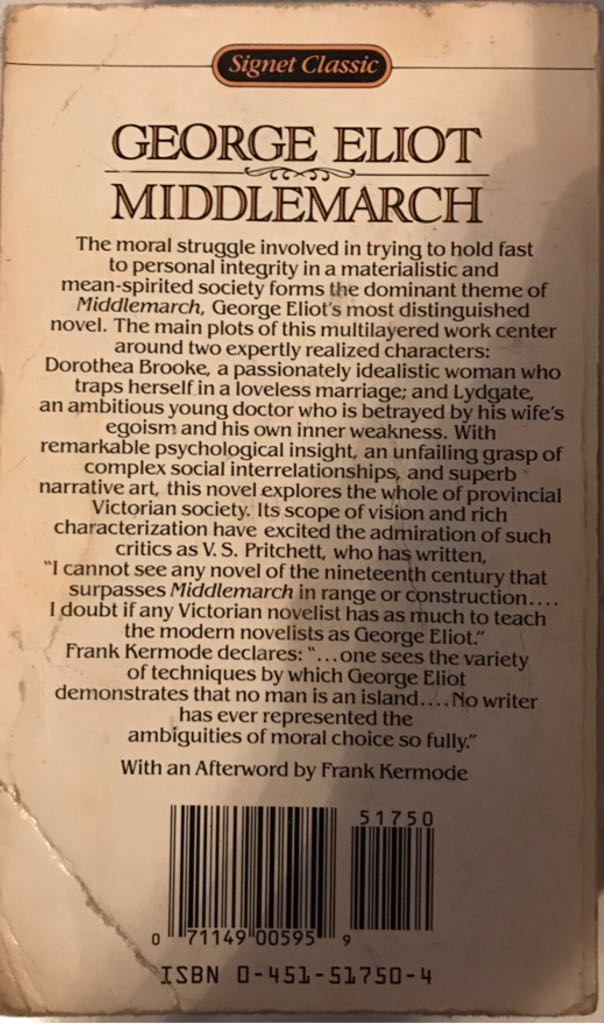 Middlemarch - George Eliot (Signet Classic - eBook) book collectible [Barcode 9780451517500] - Main Image 2