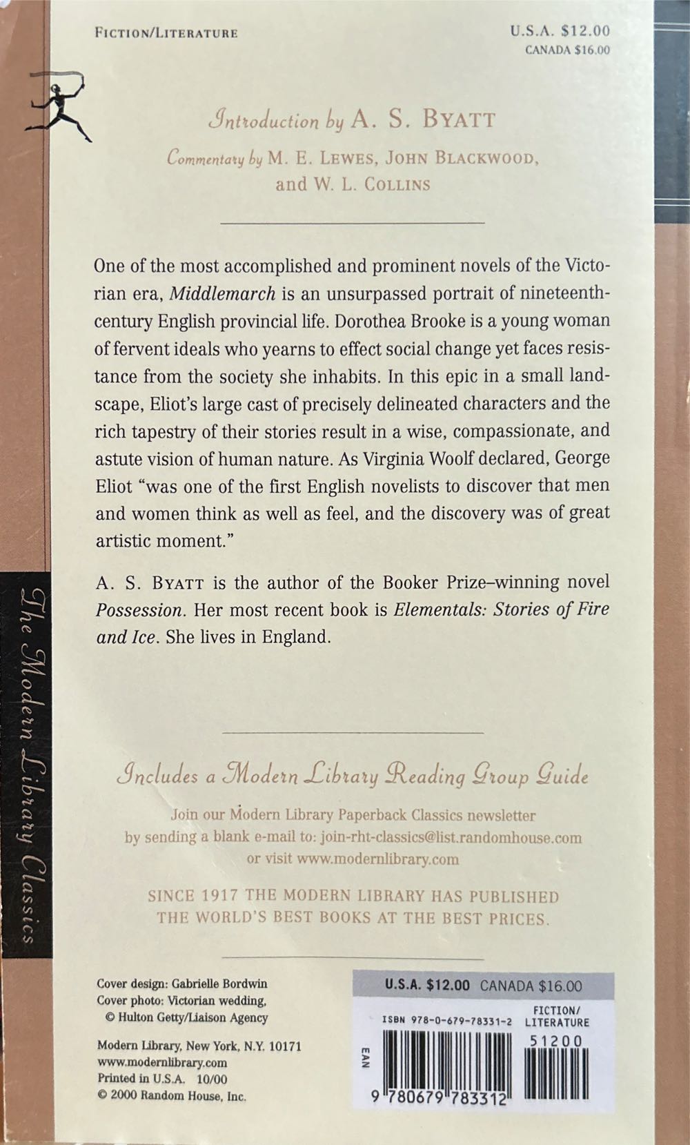 Middlemarch - George Eliot (Paperback) book collectible [Barcode 9780679783312] - Main Image 2