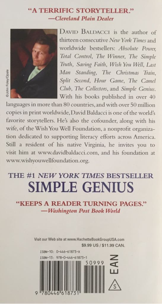 King And Maxwell 3: Simple Genius - David Baldacci (. - Paperback) book collectible [Barcode 9780446618731] - Main Image 2