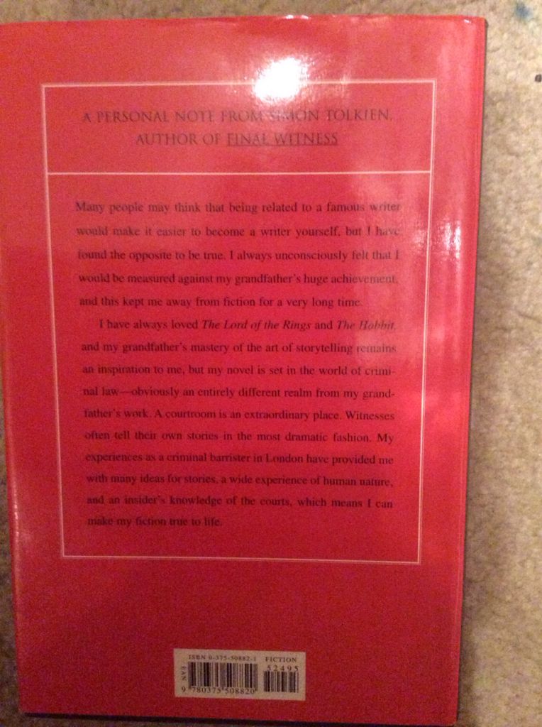 Final Witness - Scott Bell (Random House Digital, Inc. - Hardcover) book collectible [Barcode 9780375508820] - Main Image 2