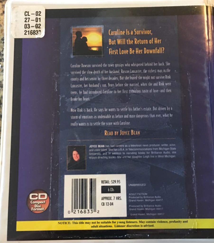 Bittersweet Rain - Sandra Brown (Brilliance Audio) book collectible - Main Image 2