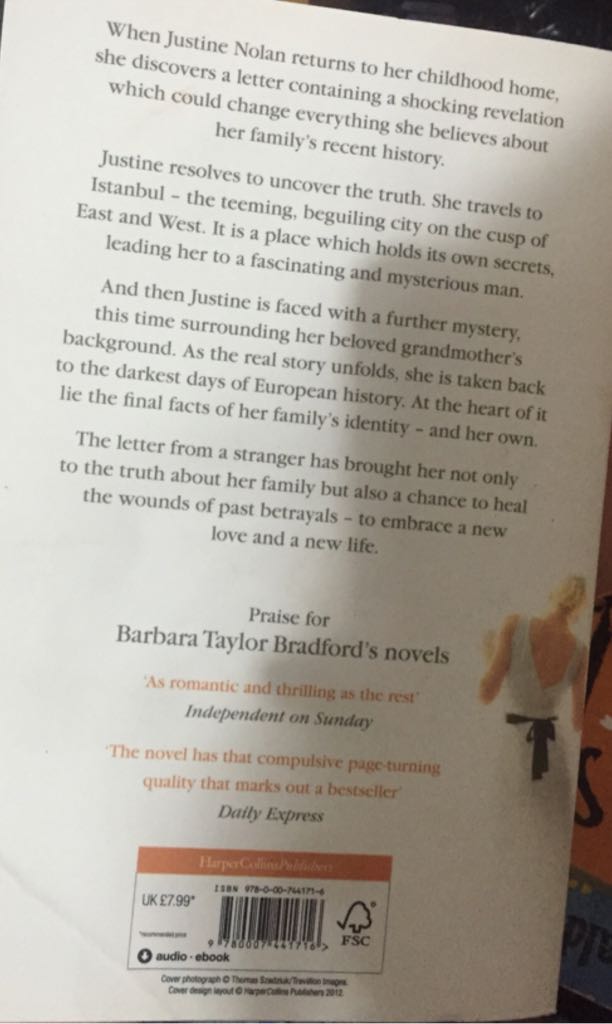 Letters From A Stranger - Bradford Barbara Taylor (Harper - Paperback) book collectible [Barcode 9780007441716] - Main Image 2