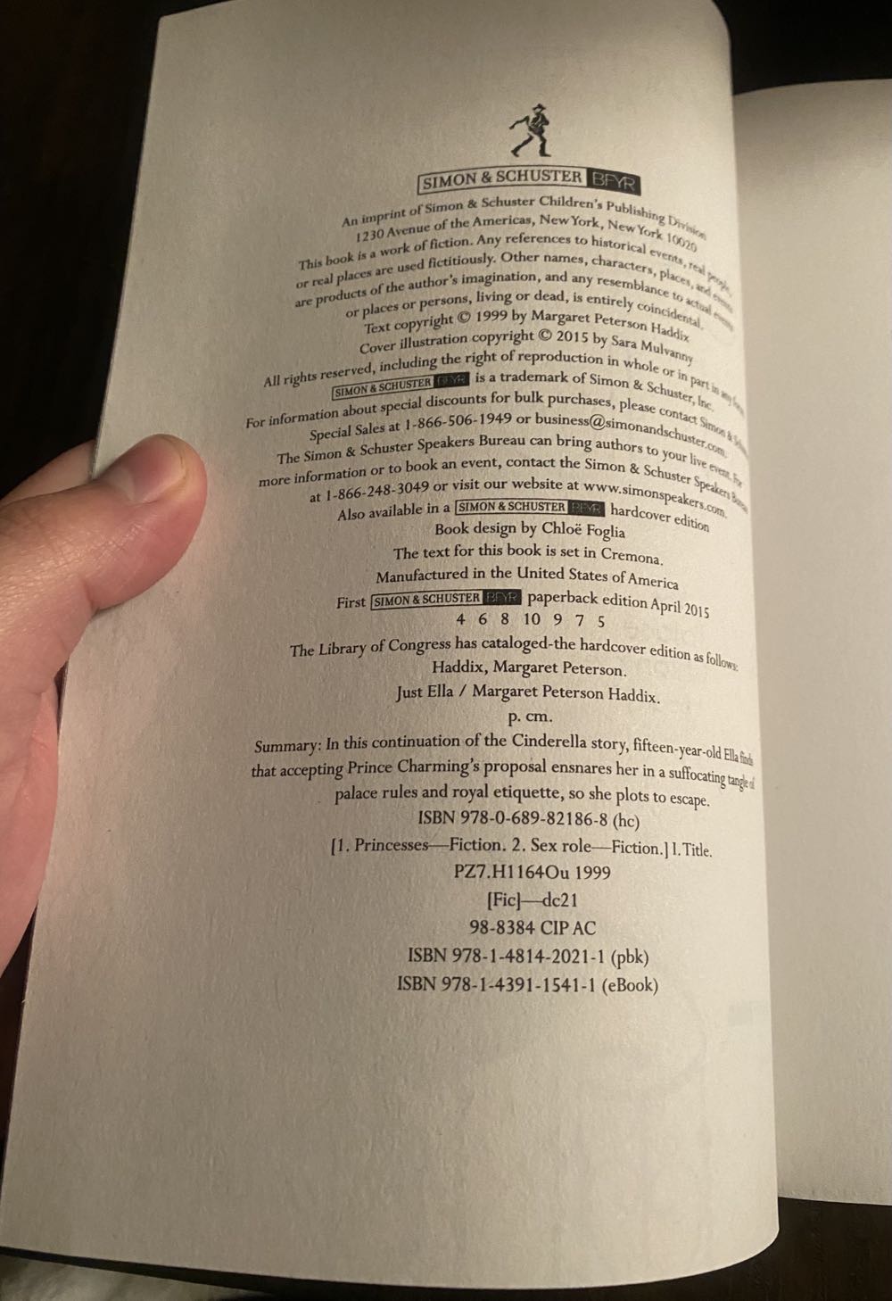 Just Ella - Margaret Peterson Haddix (Simon & Schuster - Paperback) book collectible [Barcode 9781481420211] - Main Image 4