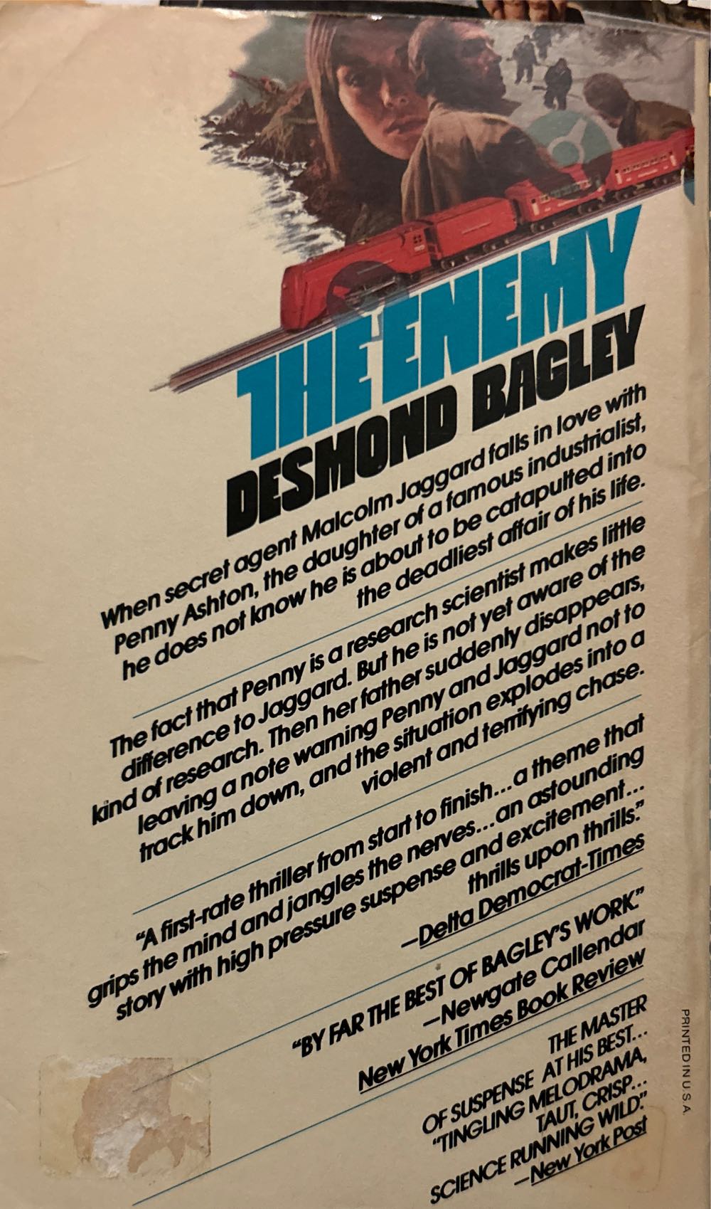 Enemy, The - Desmond Bagley (House of Stratus Limited - Paperback) book collectible [Barcode 9781842320051] - Main Image 2