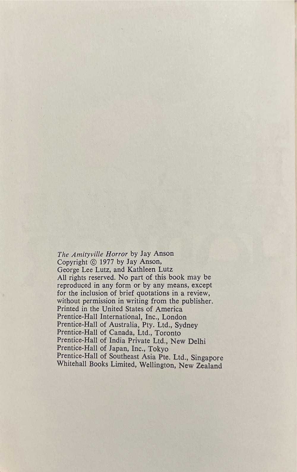 The Amityville Horror - Jay Anson (- Hardcover) book collectible - Main Image 3