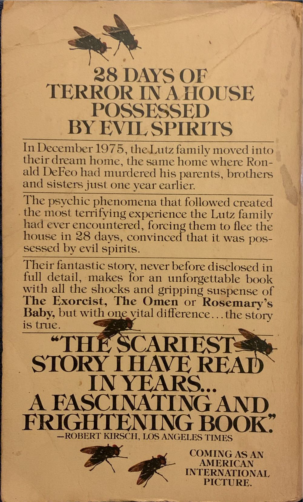 The Amityville Horror - Jay Anson (Bantam Books - Paperback) book collectible - Main Image 2