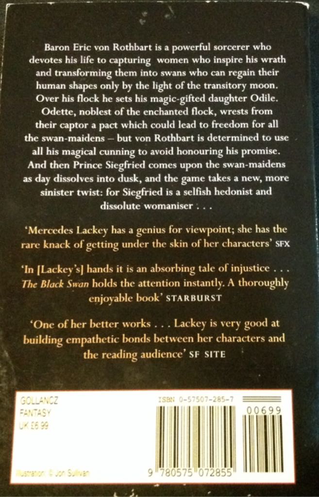 Black Swan, The - Mercedes Lackey (Gollancz - Paperback) book collectible [Barcode 9780575072855] - Main Image 2