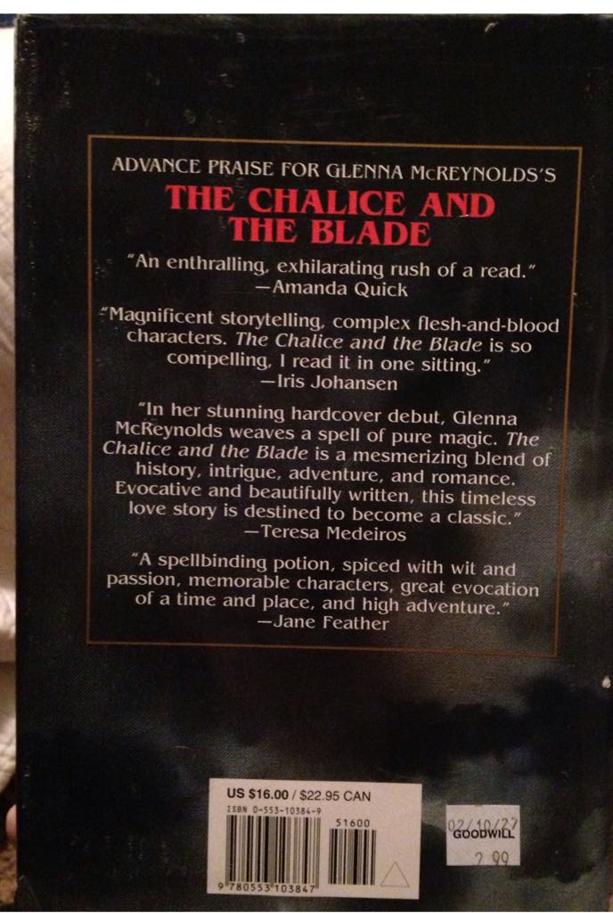 The Chalice And The Blade - Glenna McReynolds (MacMillan Publishing Company - Hardcover) book collectible [Barcode 9780553103847] - Main Image 2