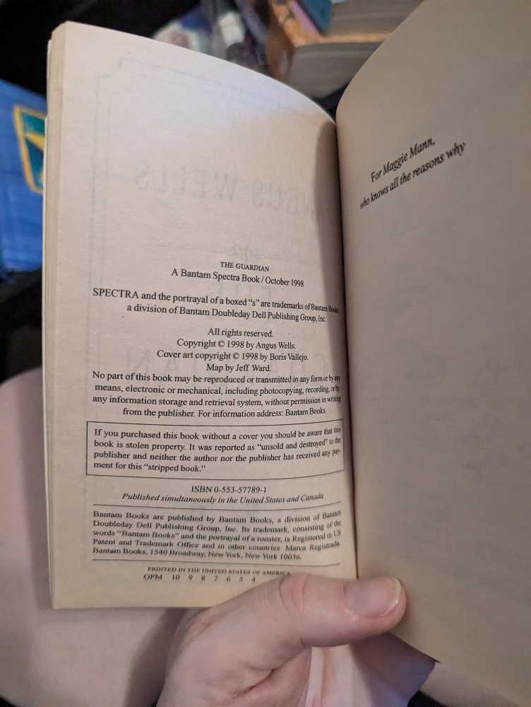 Guardian, The - Angus Wells (Bantam - Paperback) book collectible [Barcode 9780553577891] - Main Image 3