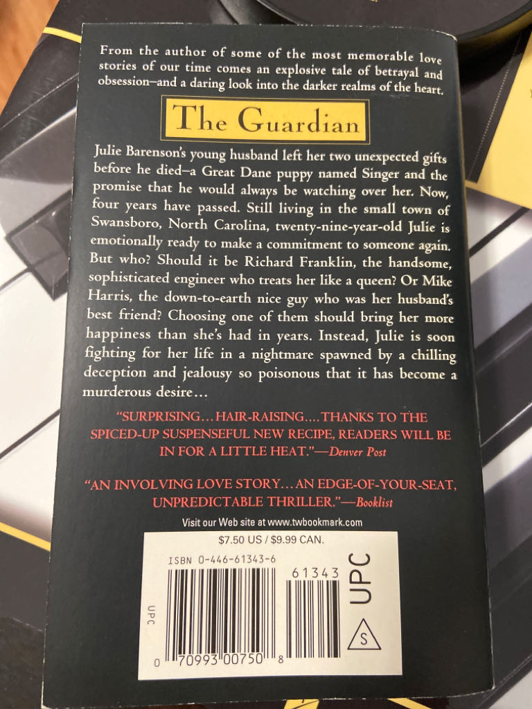 The Guardian - Nicholas Sparks (Grand Cental Publishing - eBook) book collectible [Barcode 9780759547490] - Main Image 2