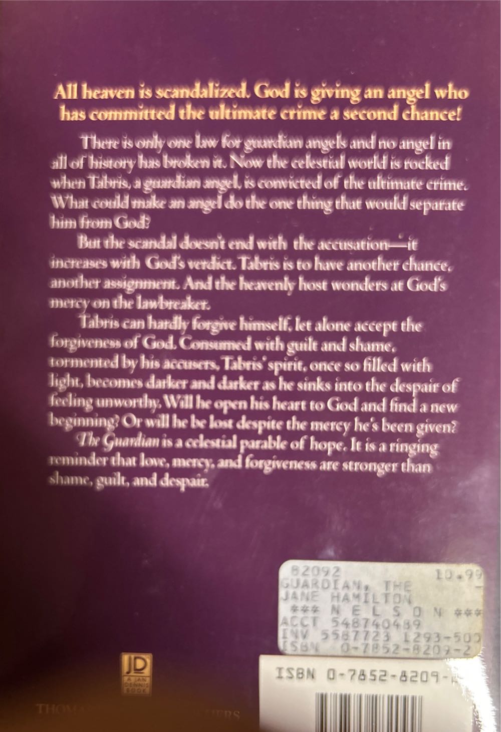 The Guardian - Jane Hamilton (Thomas Nelson Publishers - Paperback) book collectible [Barcode 9780785282099] - Main Image 2