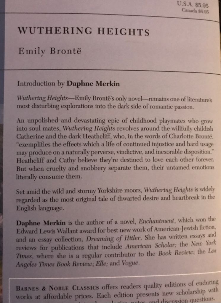 Wuthering Heights - Emily Brontë (Barnes & Noble Classics - Paperback) book collectible [Barcode 9781593081287] - Main Image 2