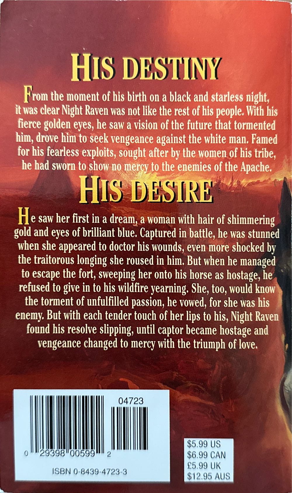 Night Raven-discarded - Elaine Barbieri (Leisure Historical Romance - Paperback) book collectible [Barcode 9780843947236] - Main Image 2