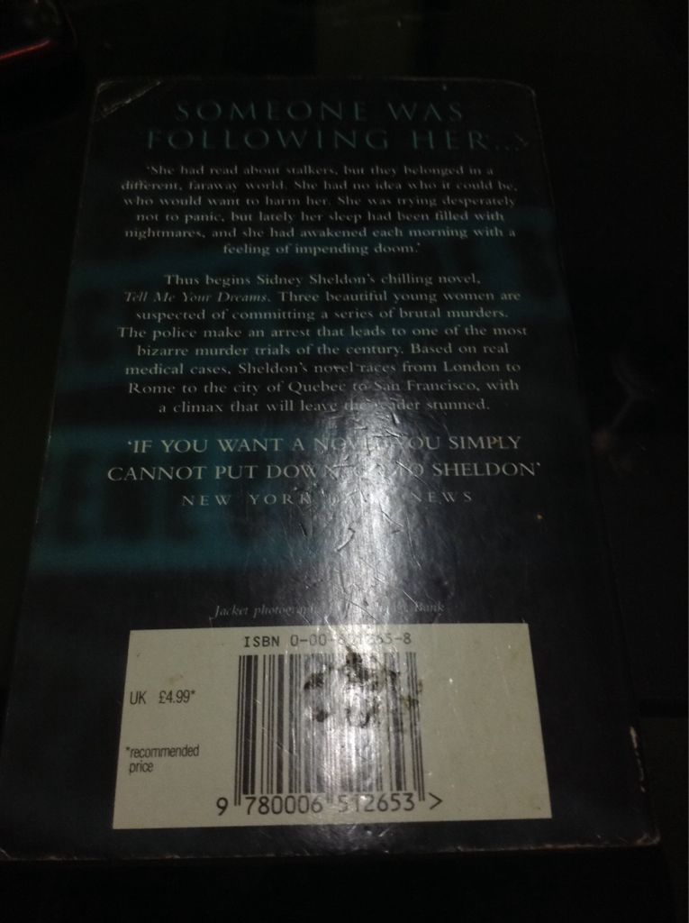 Tell Me Your Dreams - Sidney Sheldon book collectible [Barcode 9780006512653] - Main Image 2