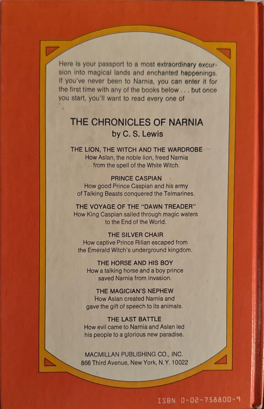 The Chronicles Of Narnia 03: The Voyage Of The Dawn Treader - C. S. Lewis (Macmillan - Paperback) book collectible [Barcode 9780027588002] - Main Image 2