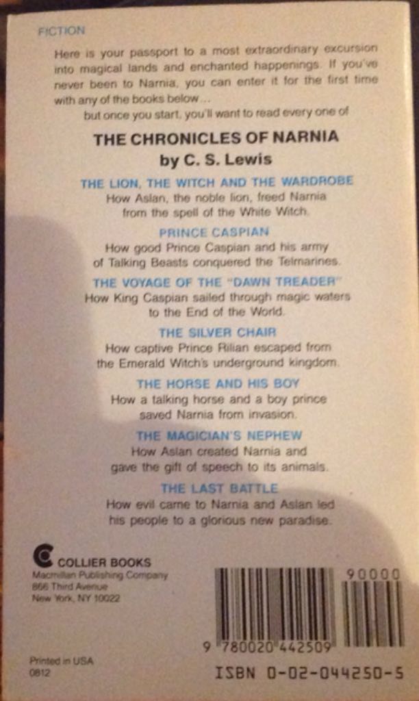 Silver Chair, The - C.S. Lewis (Collier Books - Paperback) book collectible [Barcode 9780020442509] - Main Image 2