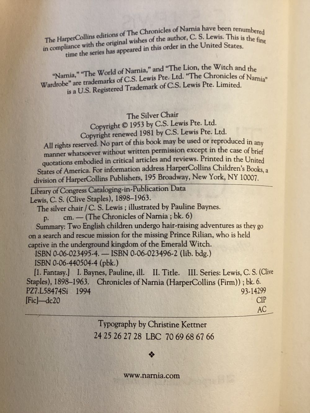 The Silver Chair - C. S. Lewis (Folio Society - Paperback) book collectible [Barcode 9780060234959] - Main Image 2