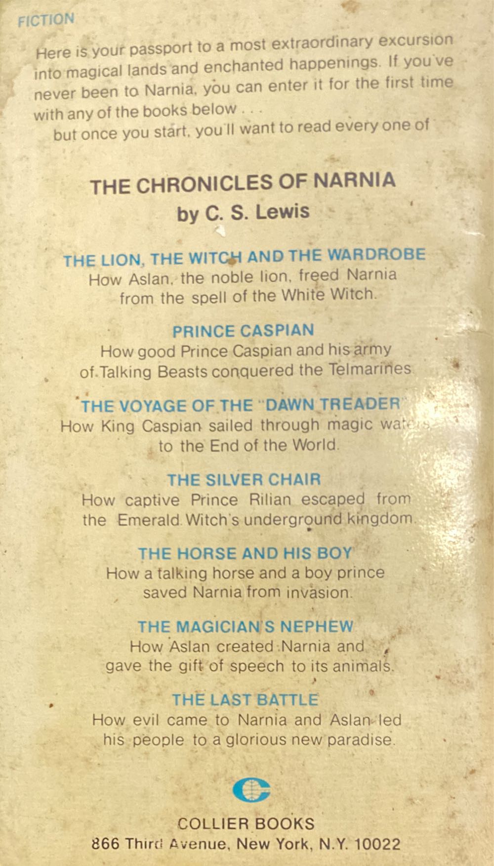 Silver Chair, The - C.S. Lewis (Macmillan Co. - Paperback) book collectible - Main Image 2