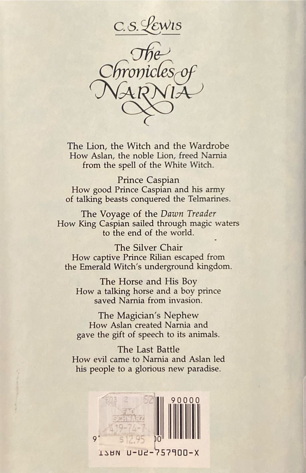 The Last Battle - C. S. Lewis (A Scholastic Press - Hardcover) book collectible [Barcode 9780027579000] - Main Image 2