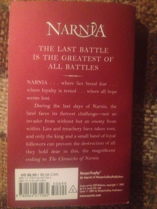 The Last Battle, The Chronicles Of Narnia Book 7 - C. S. Lewis (HarperCollins Publishers - Paperback) book collectible [Barcode 9780064471084] - Main Image 2