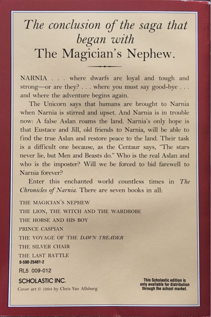 Last Battle, The - C. S. Lewis (Scholastic Inc. - Paperback) book collectible - Main Image 2