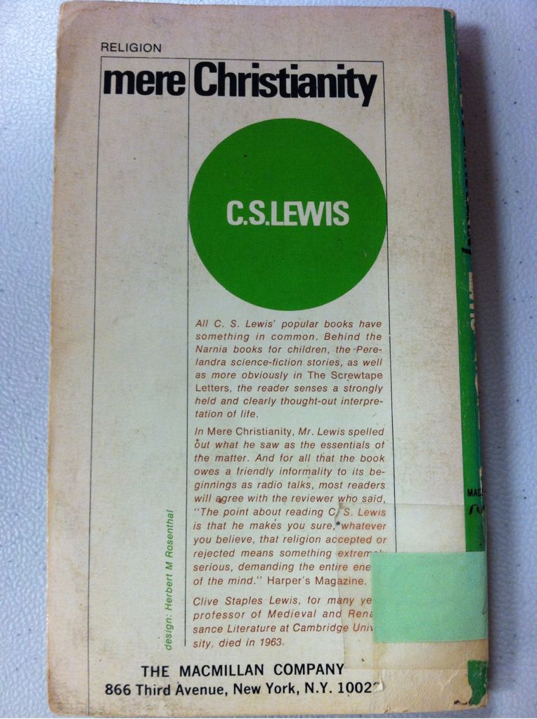 Mere Christianity - C. S. Lewis (Paperback) book collectible [Barcode 9780020868101] - Main Image 2