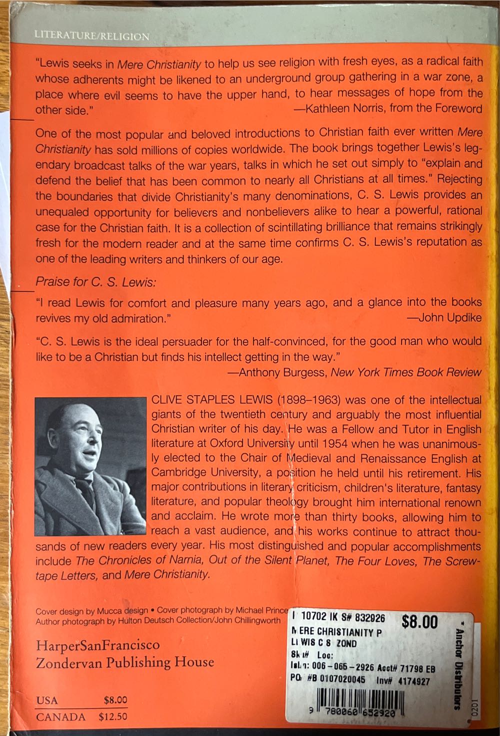 Mere Christianity - C. S. Lewis (Collier Books - Paperback) book collectible [Barcode 9780020868309] - Main Image 2