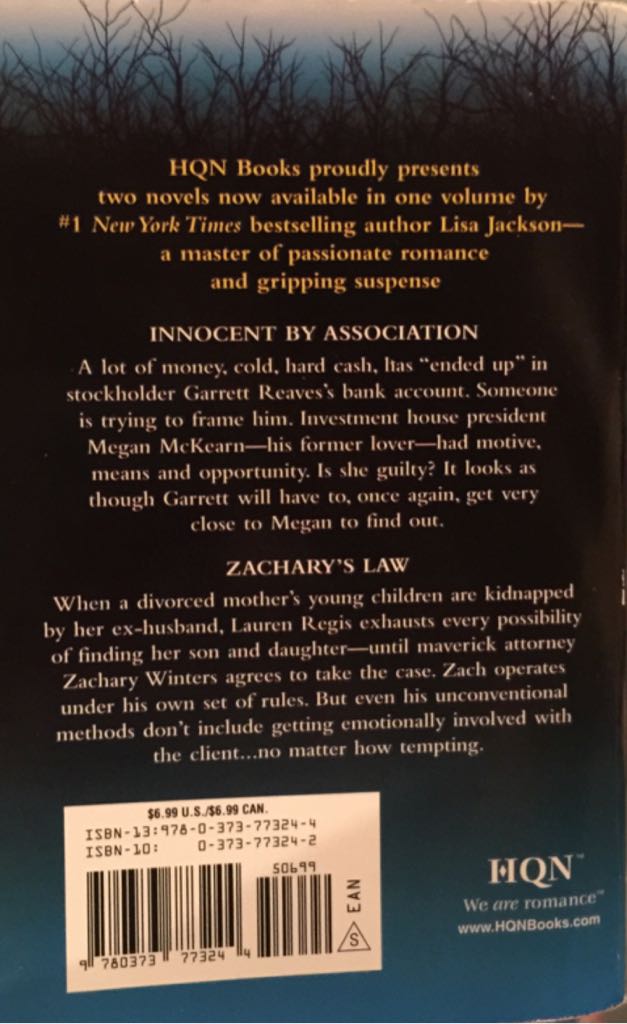 Missing - Lisa Jackson (HQN Books - Paperback) book collectible [Barcode 9780373773244] - Main Image 2