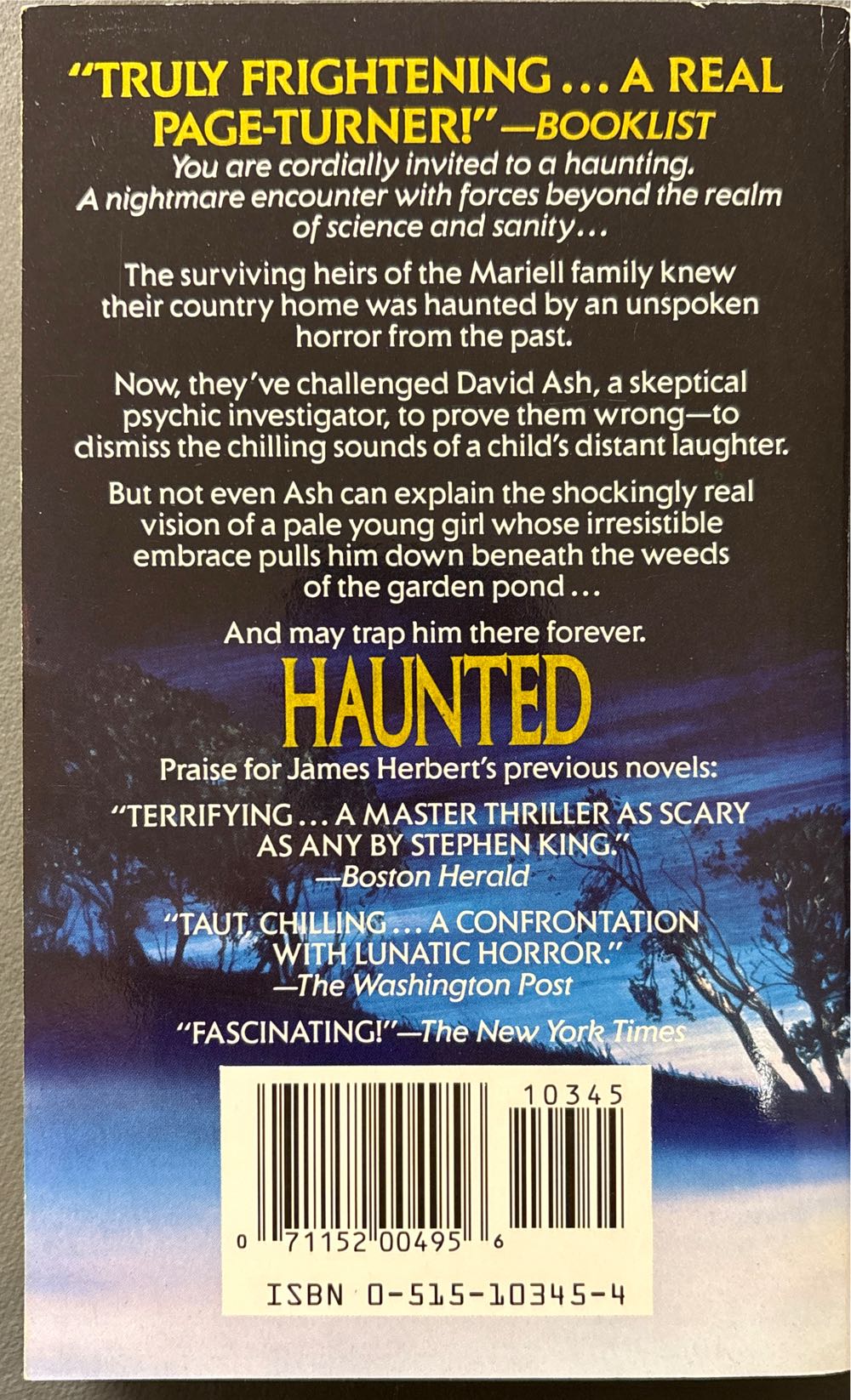 Haunted - James Herbert (Jove Publications - Paperback) book collectible [Barcode 9780515103458] - Main Image 2