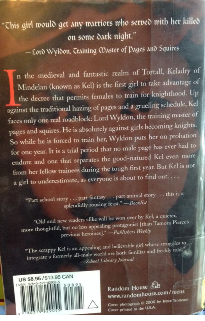 First Test - Tamora Pierce (Random House Books for Young Readers - Trade Paperback) book collectible [Barcode 9780375829055] - Main Image 2