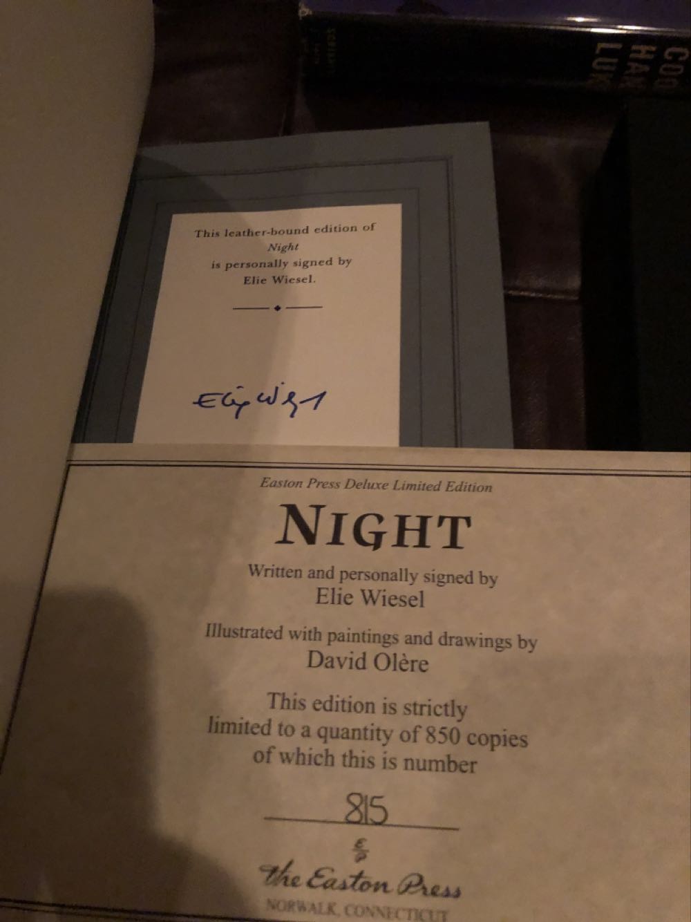 Night - Elie Wiesel (Glencoe Literature Library - Hardcover) book collectible [Barcode 9780028179667] - Main Image 2