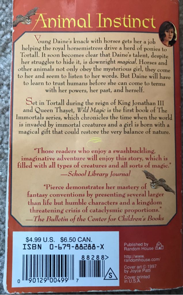 Wild Magic - Tamora Pierce (Random House Childrens Books - Paperback) book collectible [Barcode 9780679882886] - Main Image 2