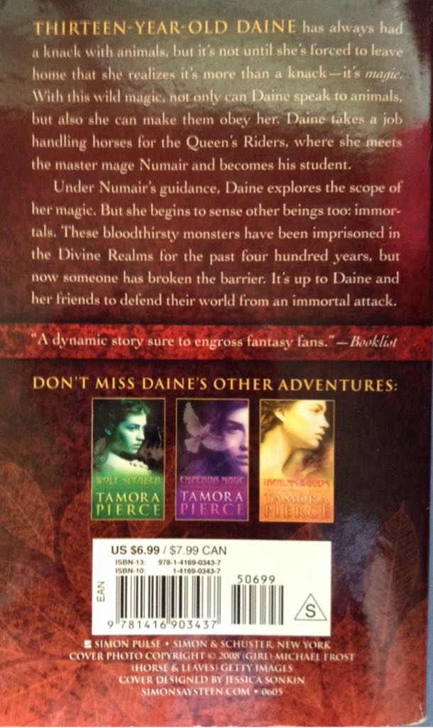Wild Magic - Tamora Pierce (Simon Pulse - Paperback) book collectible [Barcode 9781416903437] - Main Image 2