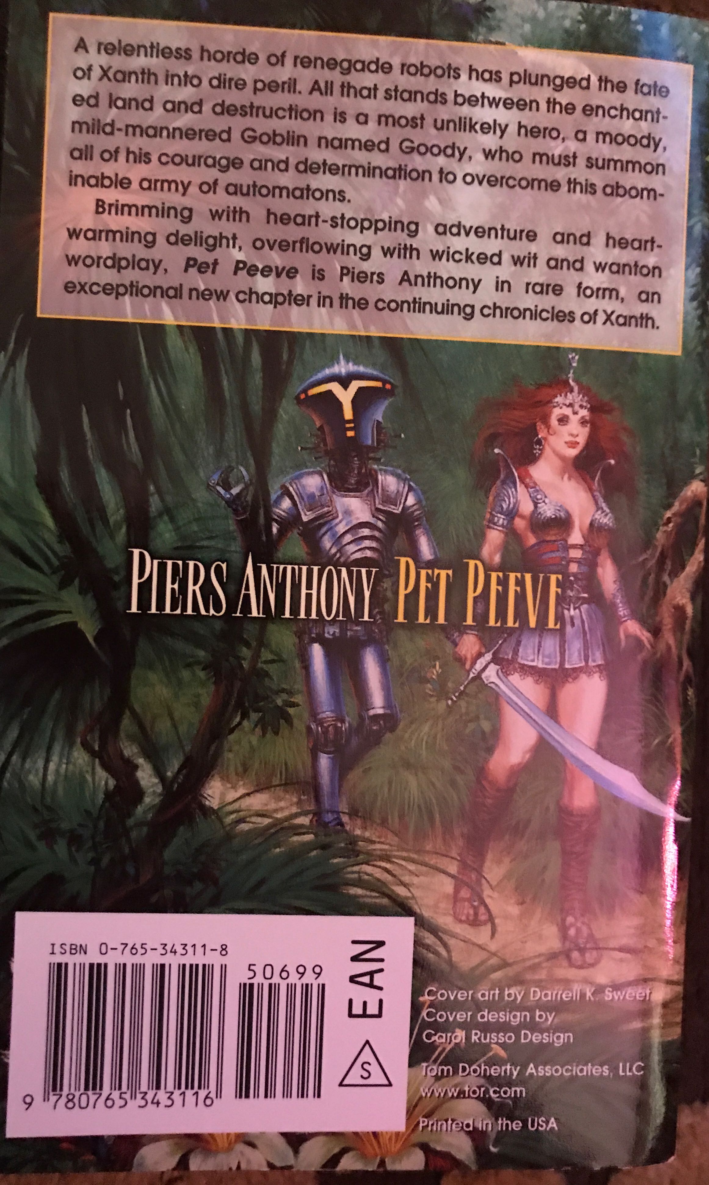 Pet Peeve - Piers Anthony (Tor Fantasy - Paperback) book collectible [Barcode 9780765343116] - Main Image 2