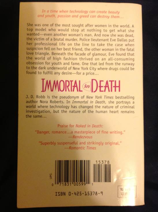 Immortal in Death - D. Robb (Berkeley - Paperback) book collectible - Main Image 2