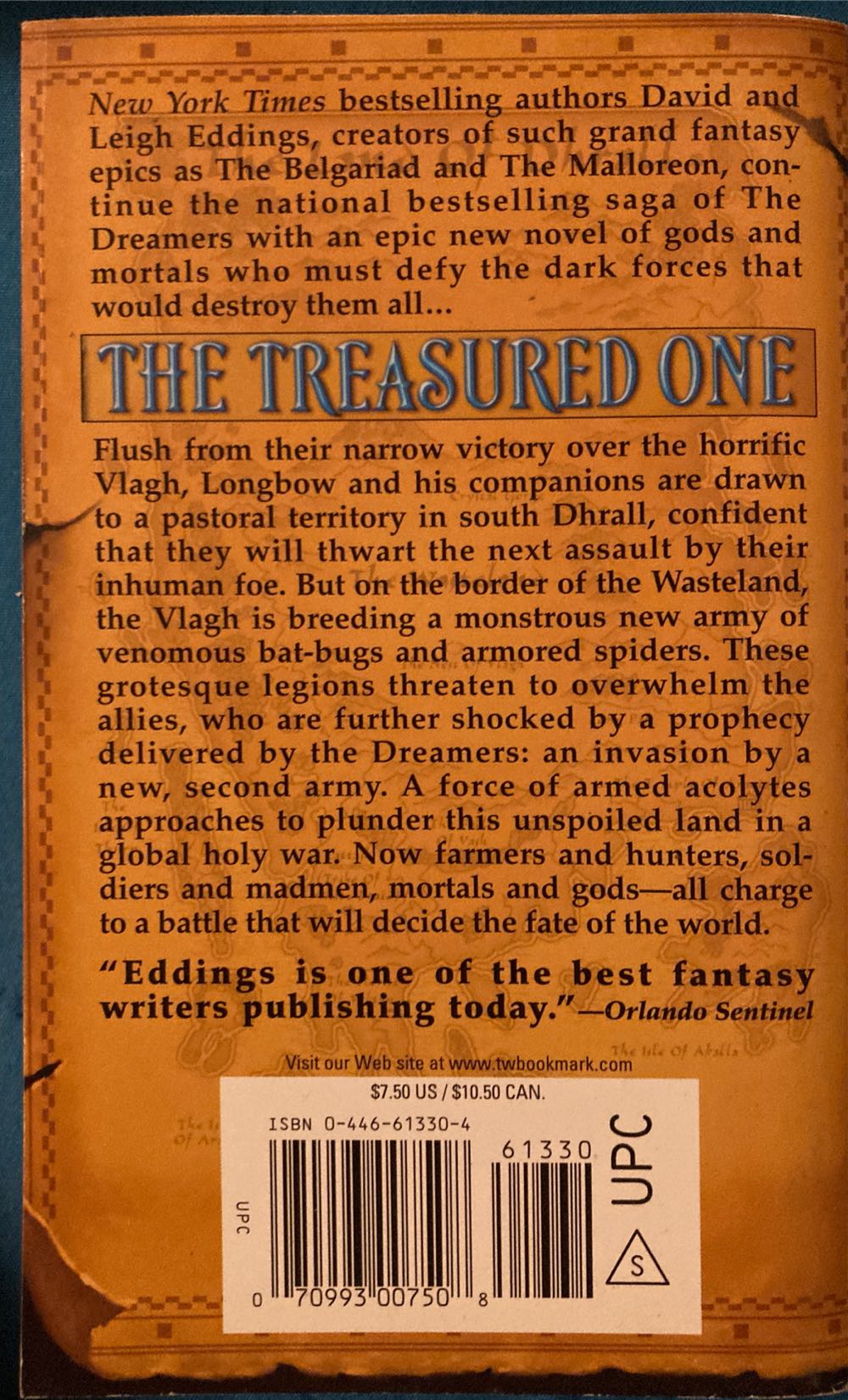 The Treasured One - David Eddings (Warner Books - Paperback) book collectible [Barcode 9780446613309] - Main Image 2