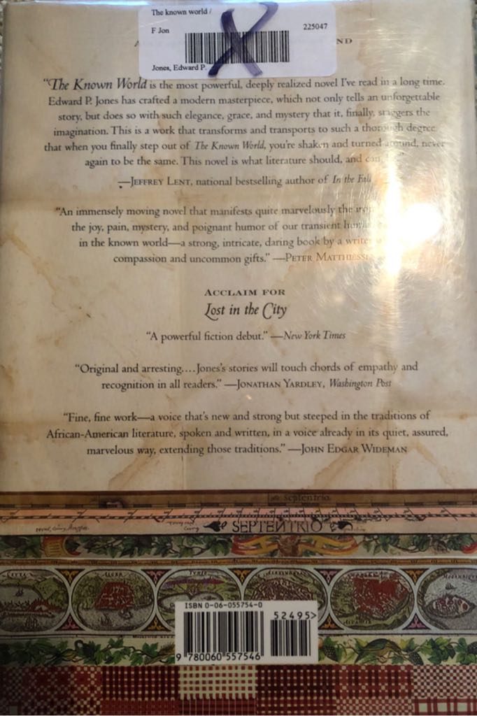 The Known World - Edward P. Jones (Easton Press - Hardcover) book collectible [Barcode 9780060557546] - Main Image 2